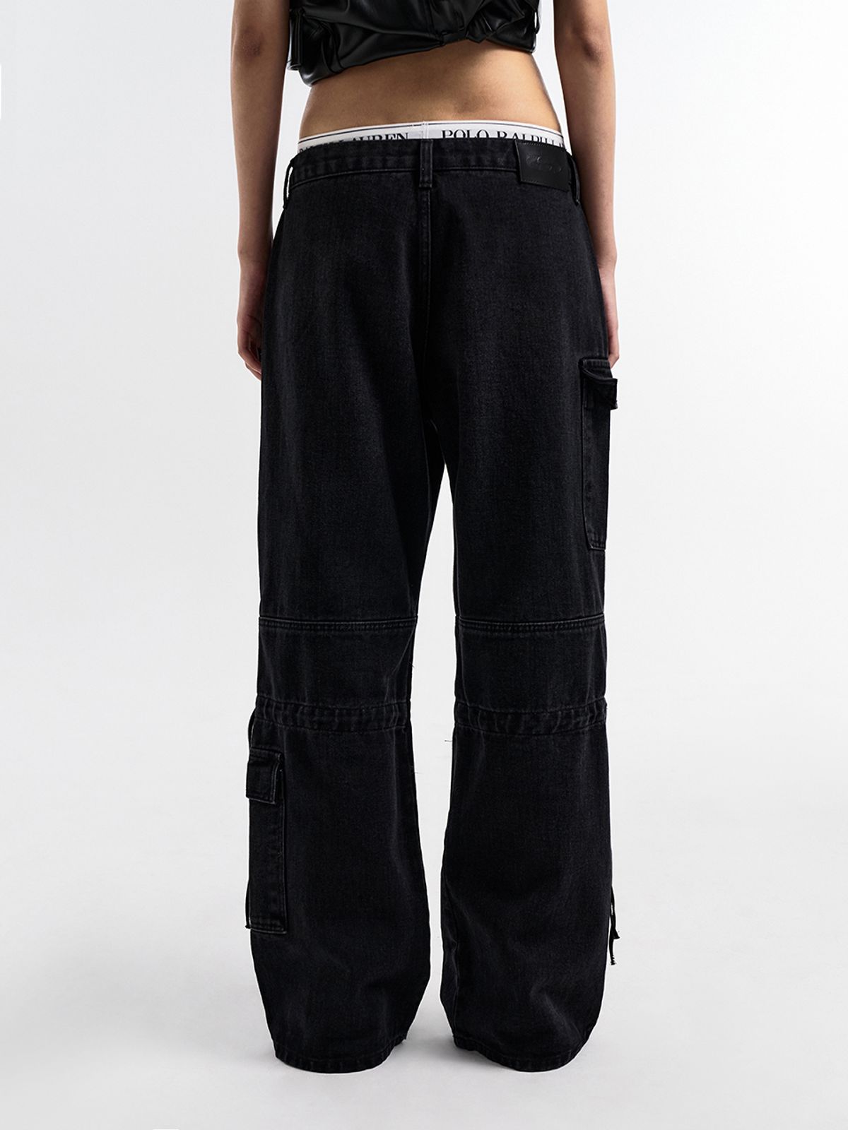 와이이이엘(YEEL) SIDE STRING CARGO PANTS BLACK