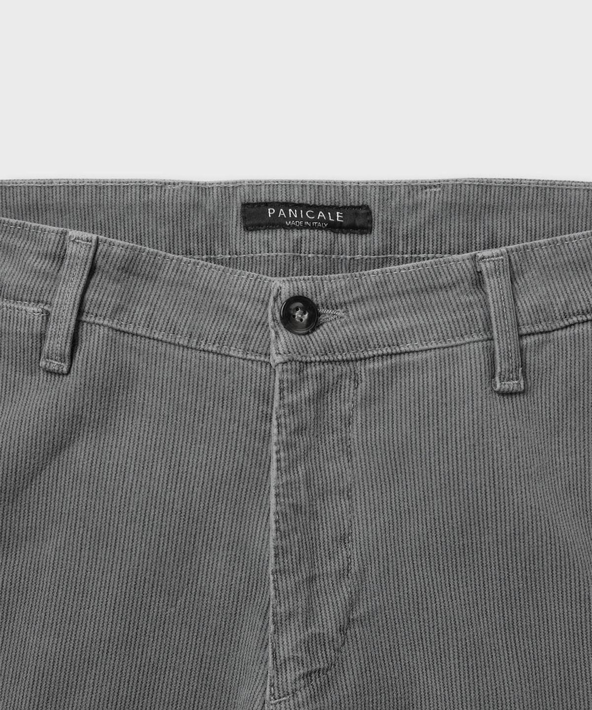 빠니깔레(PANICALE) 카프리핏 스트라이프 텍스처 코튼 팬츠 [그레이]
