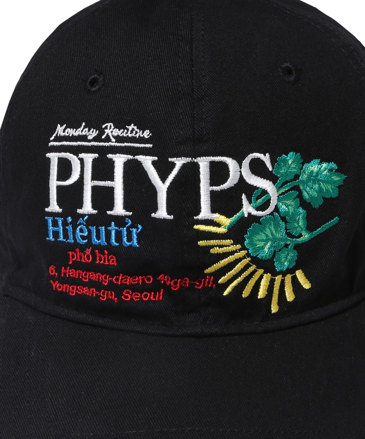 피지컬 디파트먼트(PHYSICAL DEPARTMENT) PHYPS® X HIEUTU CILANTRO CAP BLACK