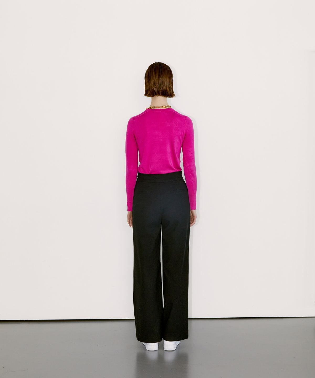 채뉴욕(CHAENEWYORK) High-waist Wide Pants [Black]