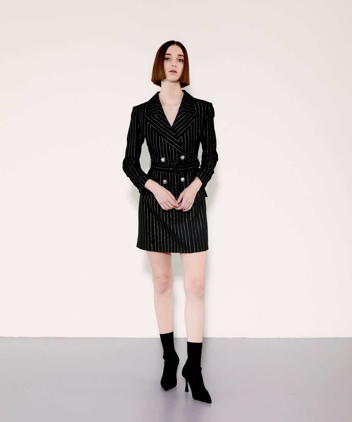 채뉴욕(CHAENEWYORK) Vivi Tailored Jacket Dress [Black Gold]