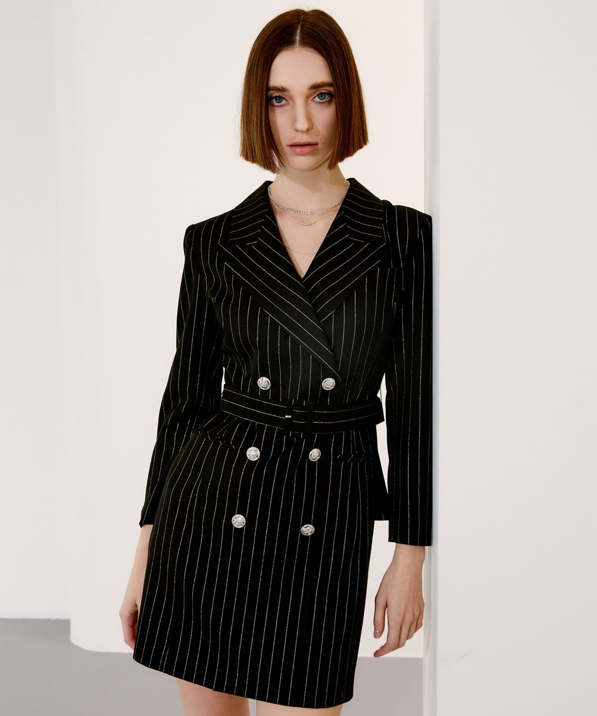 채뉴욕(CHAENEWYORK) Vivi Tailored Jacket Dress [Black Gold]