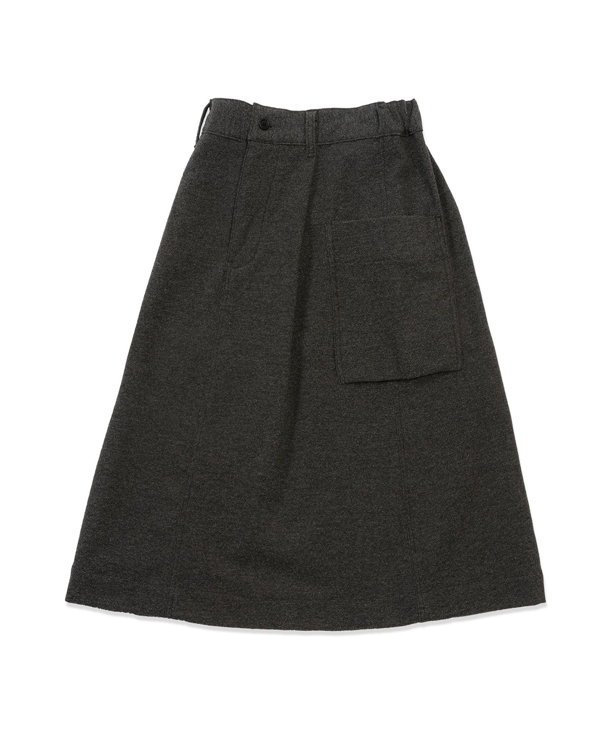 코튼벨(COTTON BELL) 아웃포켓 울스커트 - Wool Charcoal