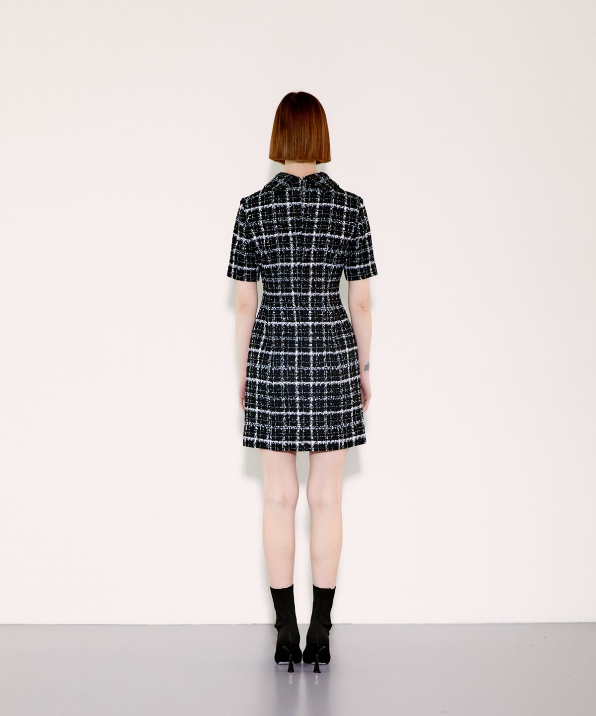 채뉴욕(CHAENEWYORK) Detatchable Collar Dress [White Check]