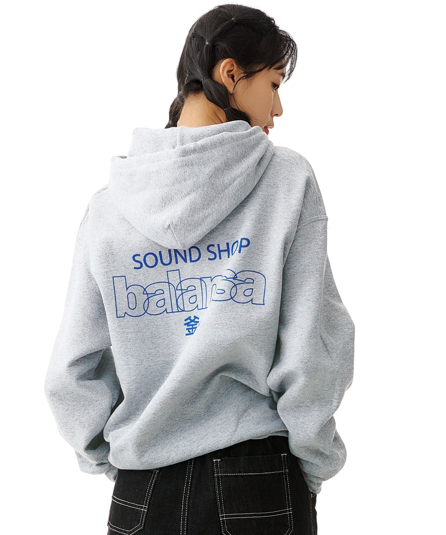 MUSINSA | BALANSA SSB LOGO HOODIE (HEATHER GRAY)