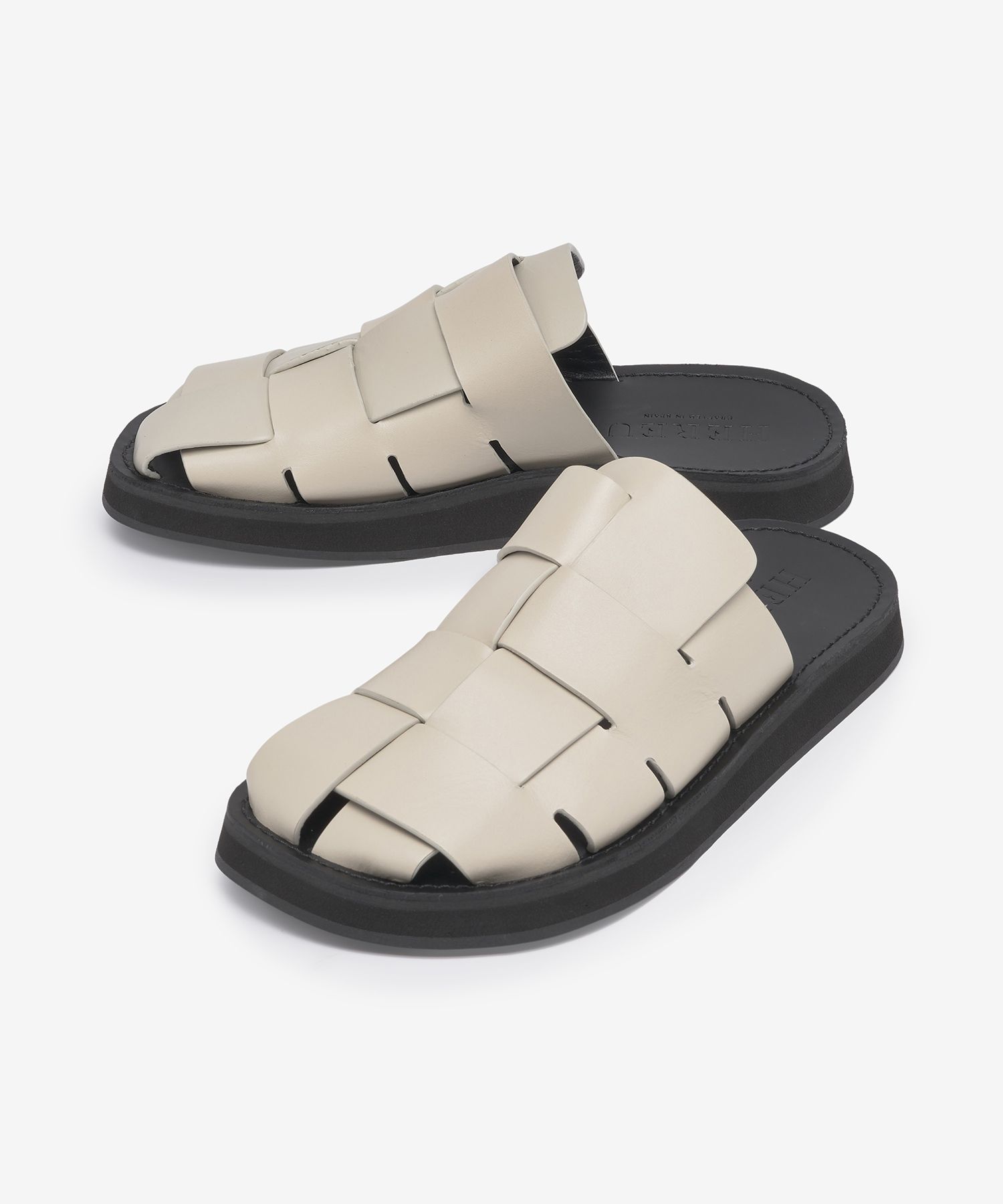 ■HEREU■ Dira Slide Custard WFP22DIRA003 Hereu Dira Interwoven Slide - Custard | Garmentory