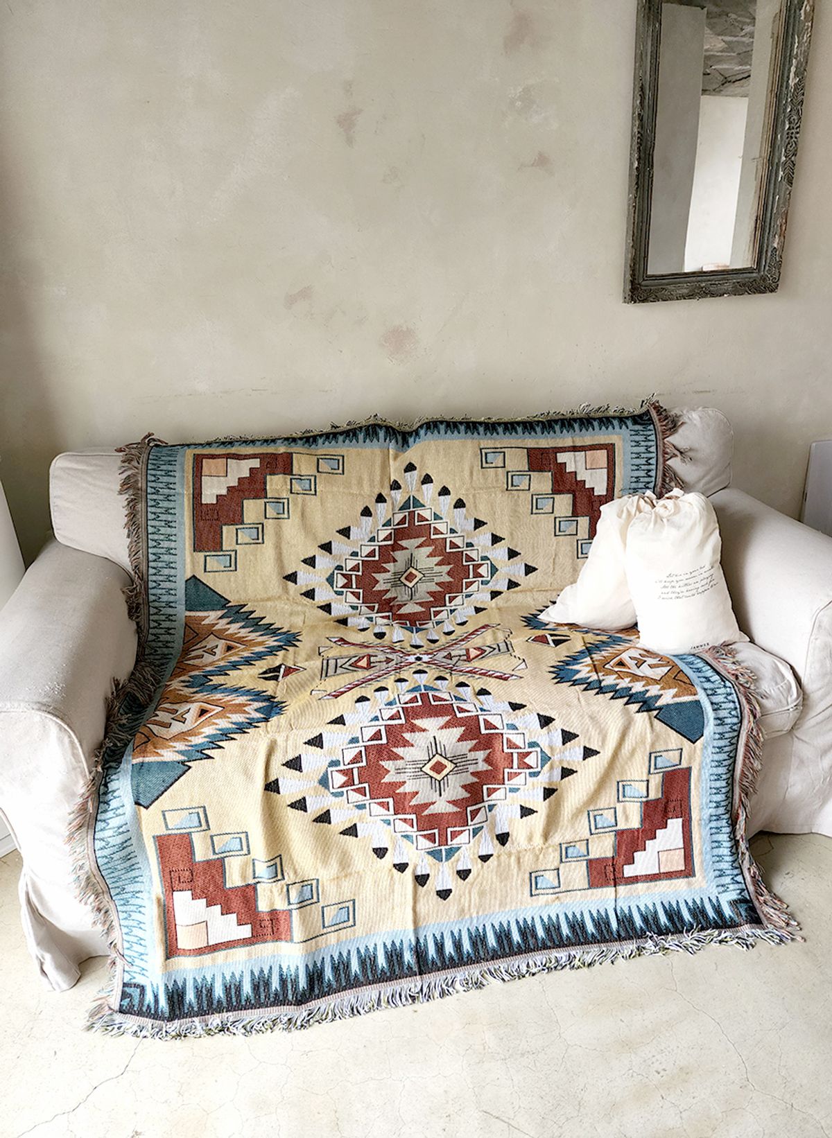 블랑쉬하우스(BLANCHE HOUSE) 클래식 에스닉  kilim 빈티지 블랭킷