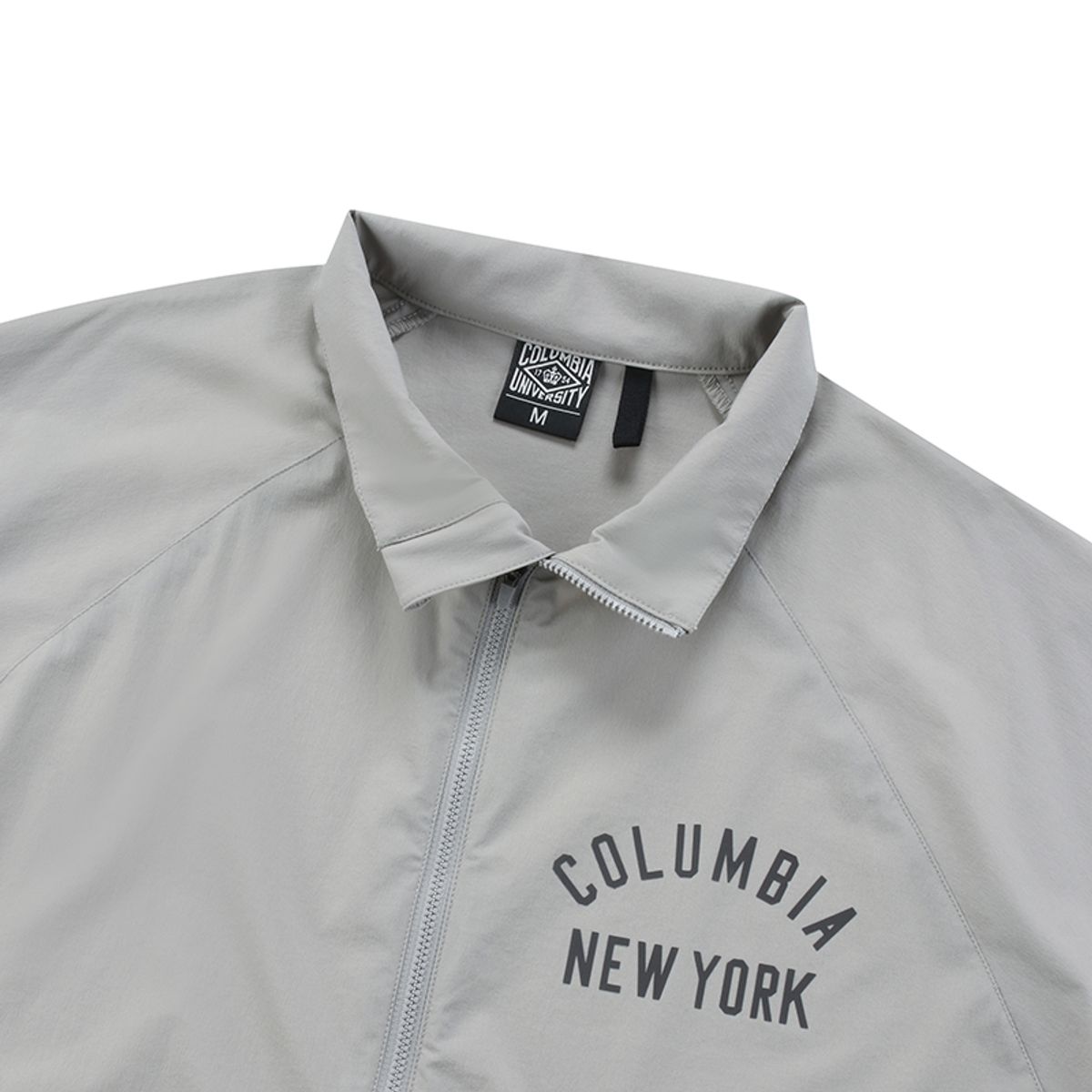 컬럼비아 유니버시티(COLUMBIA UNIVERSITY) CU NY OVERFIT NYLON ZIP-UP JACKET 웜그레이