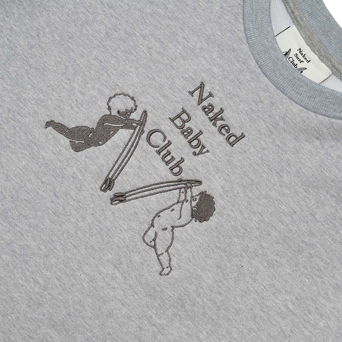 네이키드서프클럽(NAKED SURF CLUB) 페트 리사이클 베이비 맨투맨 (Gray)