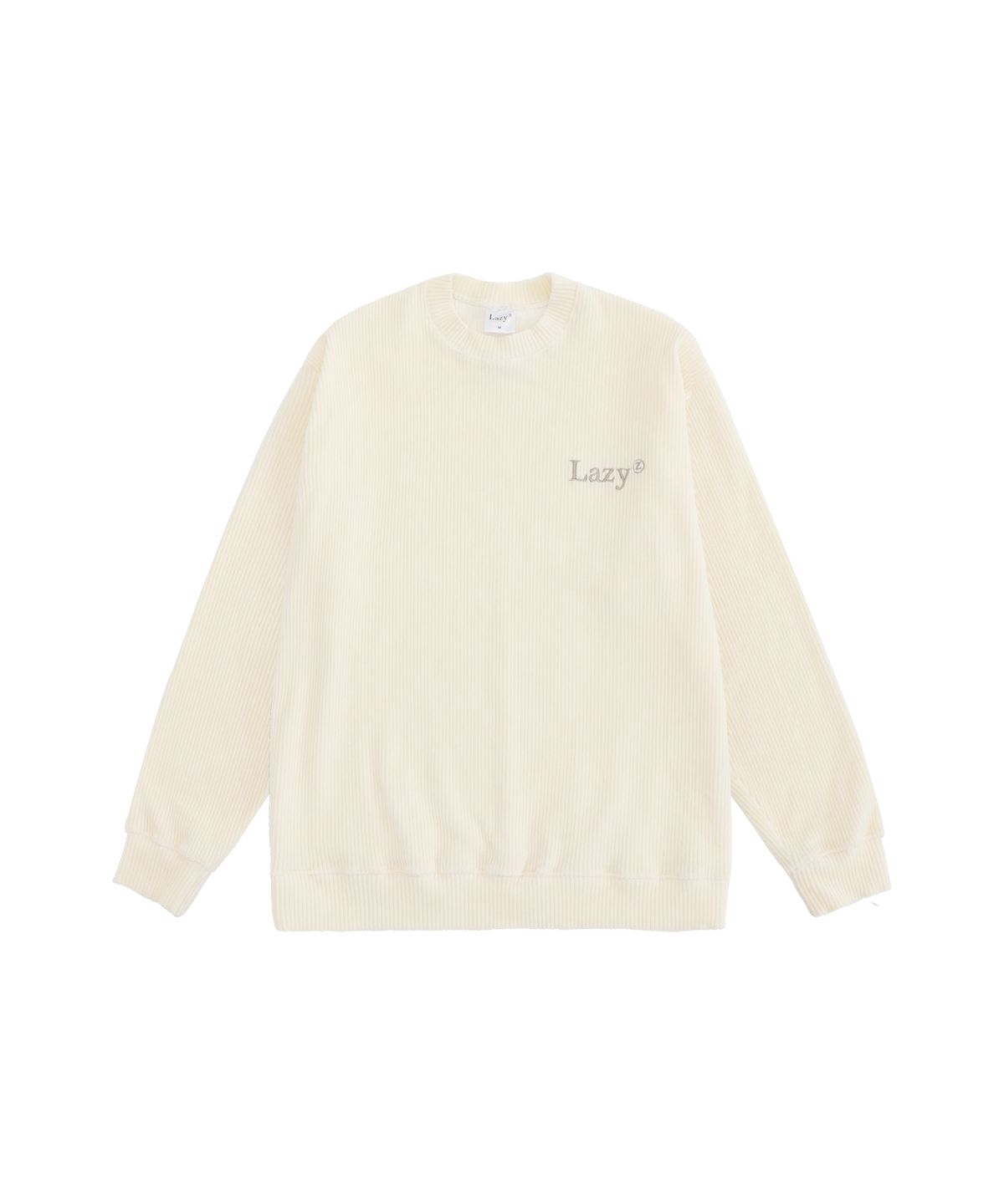 레이지지(LAZYZ) 레이지 코듀로이 스웨트셔츠 크림