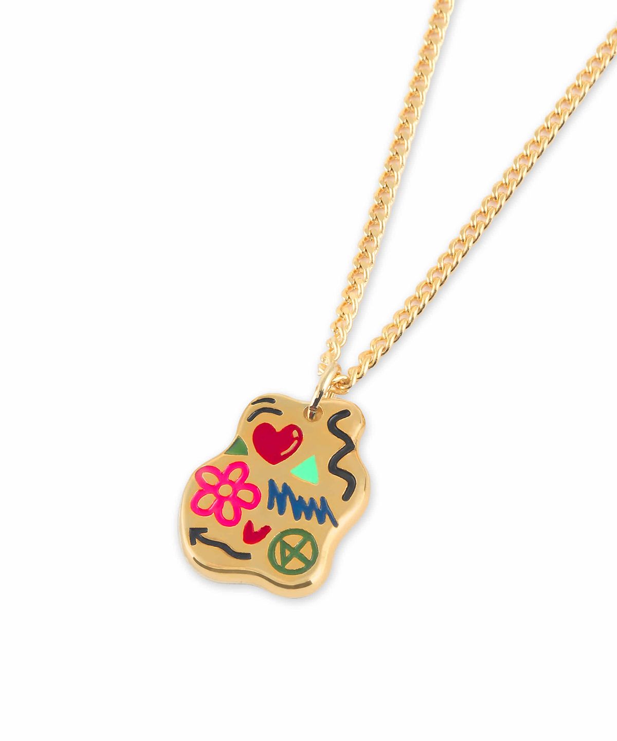 논논(NONENON) DOODLE NEC SILVER925(18K GOLD PLATED)
