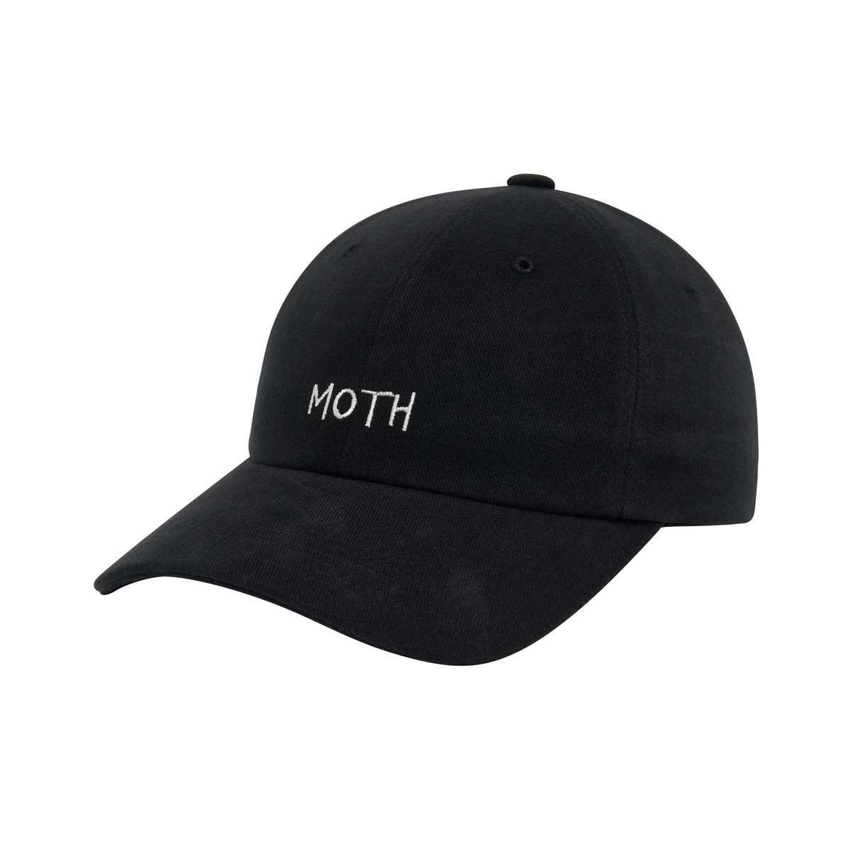 모스(MOTH) 솔리드 로고 볼캡_블랙
