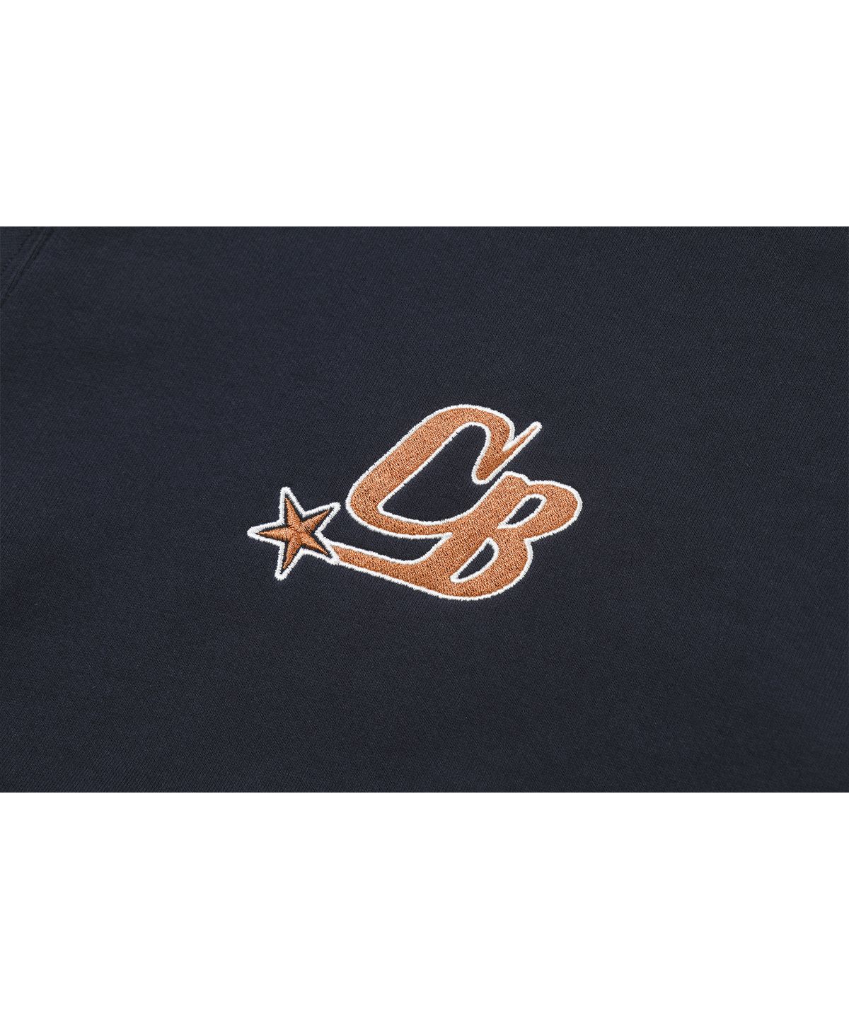 꼼파뇨(CPGN STUDIO) [기모] 스토퍼 CB 자수 후드티 네이비
