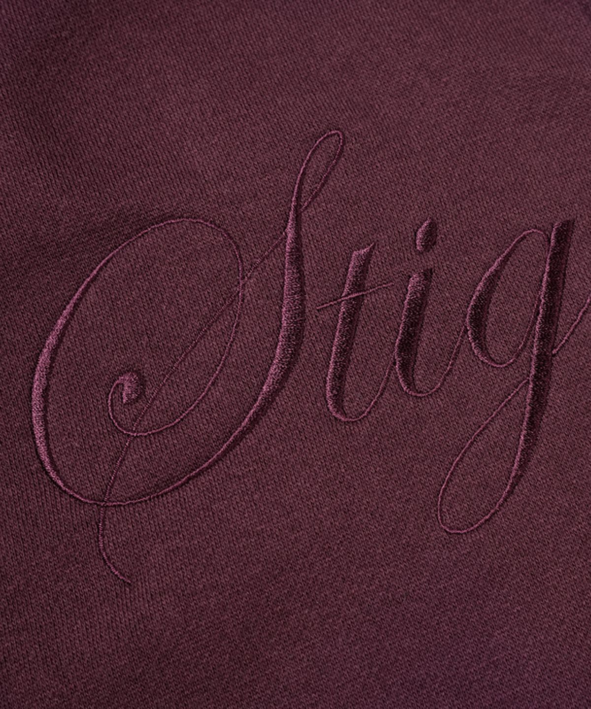 스티그마(STIGMA) 22 HALF COLOR OVERSIZED HEAVY SWEAT CREWNECK NAVY BURGUNDY