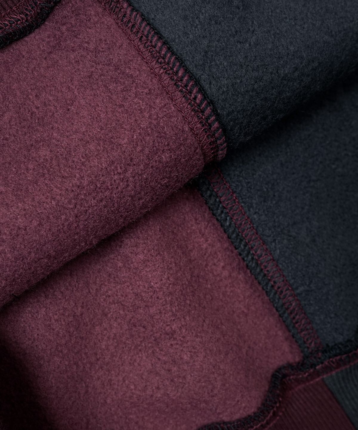 스티그마(STIGMA) 22 HALF COLOR OVERSIZED HEAVY SWEAT CREWNECK NAVY BURGUNDY