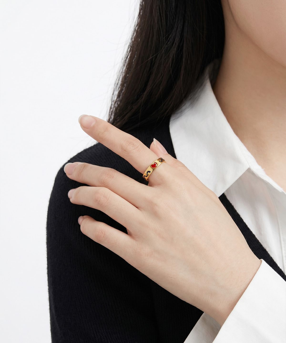 논논(NONENON) DOODLE RNG(4mm) SILVER925(18K GOLD PLATED)
