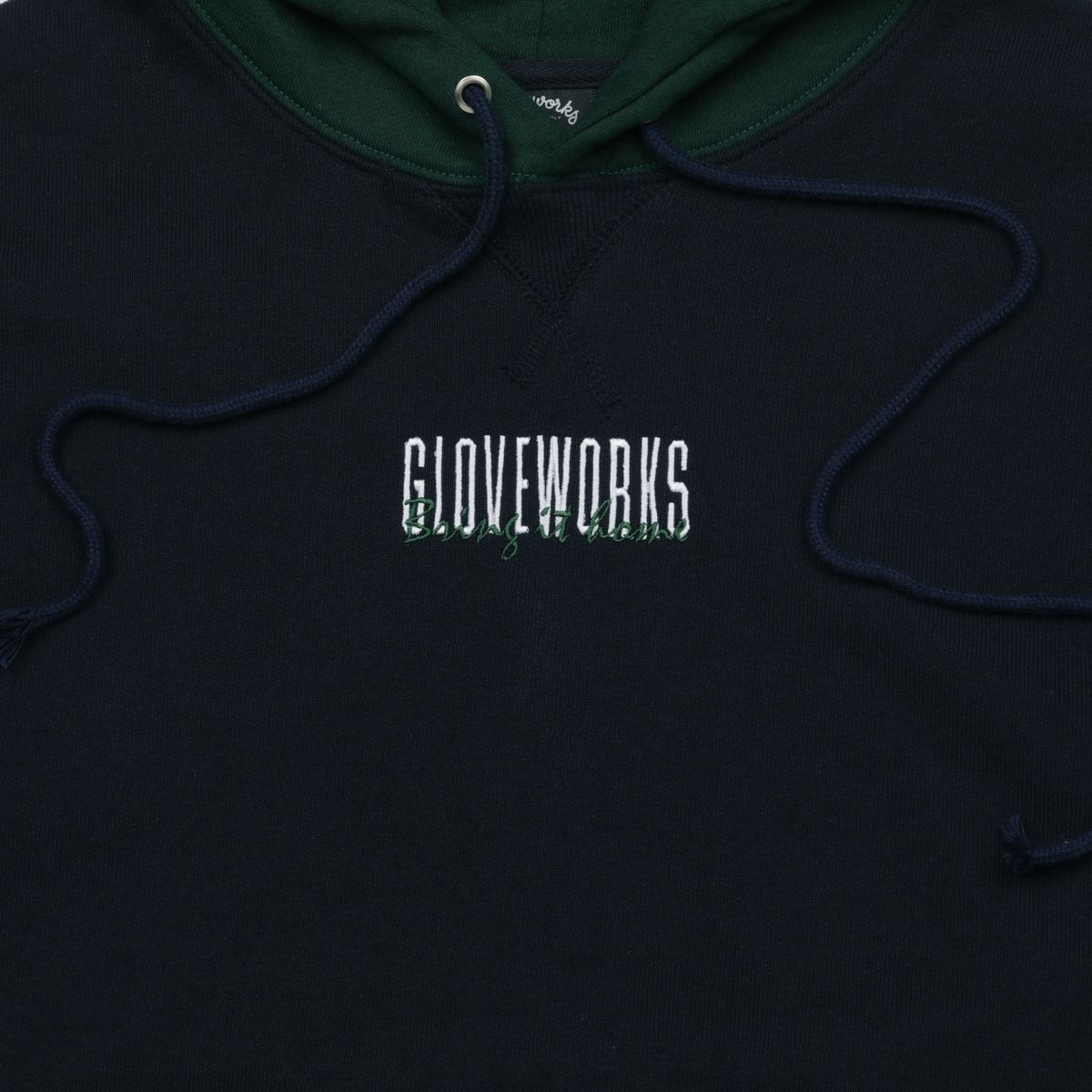 글러브웍스(GLOVEWORKS) Bring it home 2tone Hoodie  (Navy)