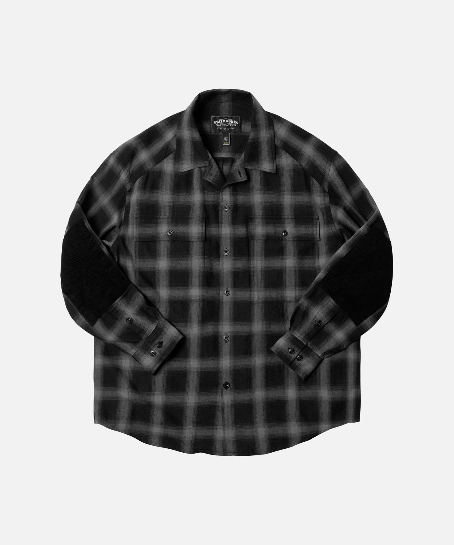 MUSINSA公式 | FRIZMWORKS OMBRE CHECK SHIRT _ BLACK