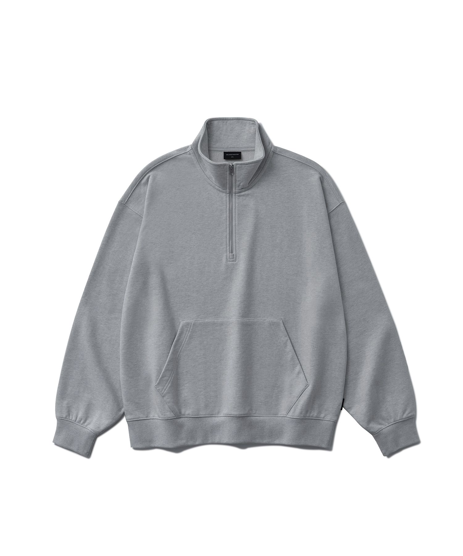 MUSINSA | MELANGE MASTER Loose-fit Half Zip Sweatshirt
