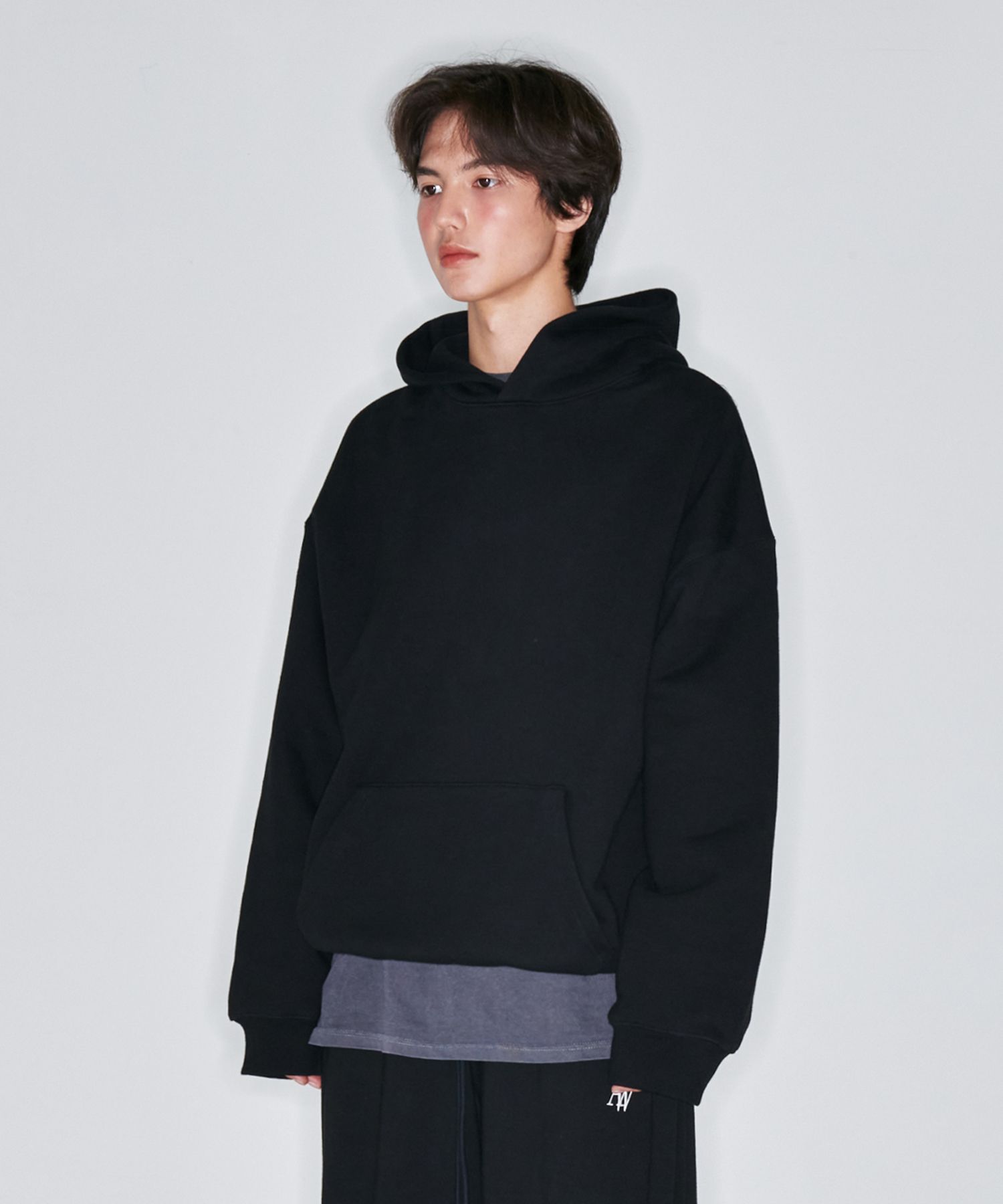 GADORO gazeat hoodie ブラック　Mサイズ新品未開封 MUSINSA | ATTENTIONROW 22FW02AM016 Basic Super Wide Hoodie