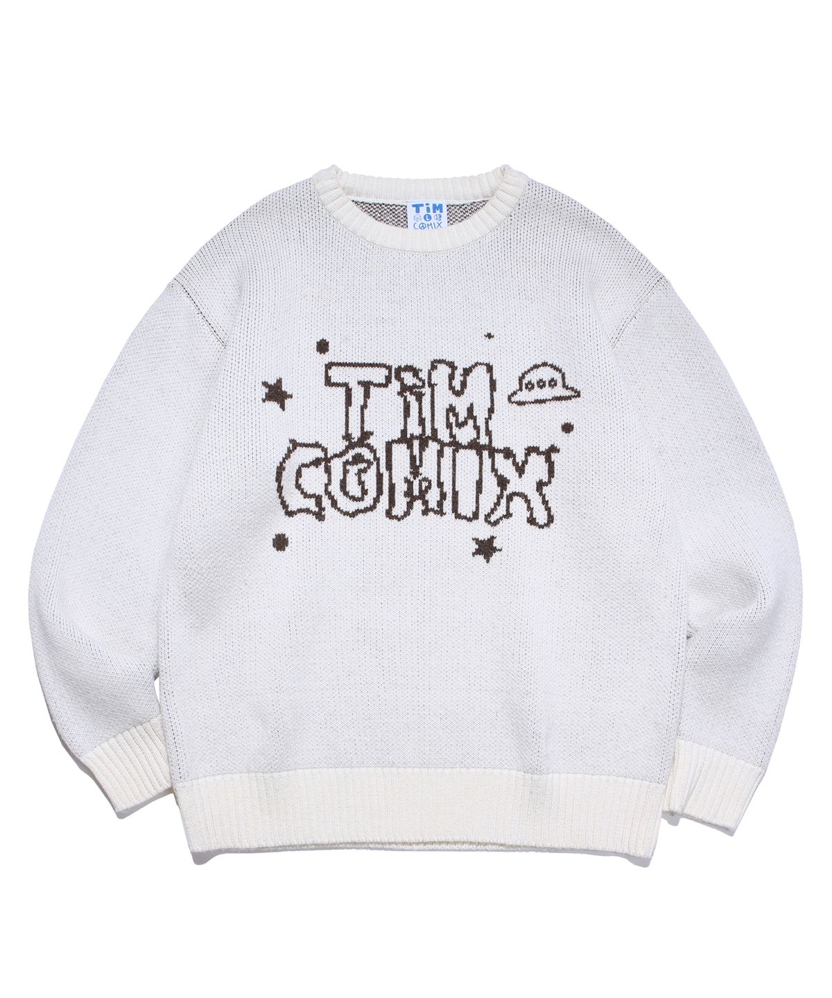 팀코믹스(TIMCOMIX) HANDWRITING KNIT CREWNECK IVORY