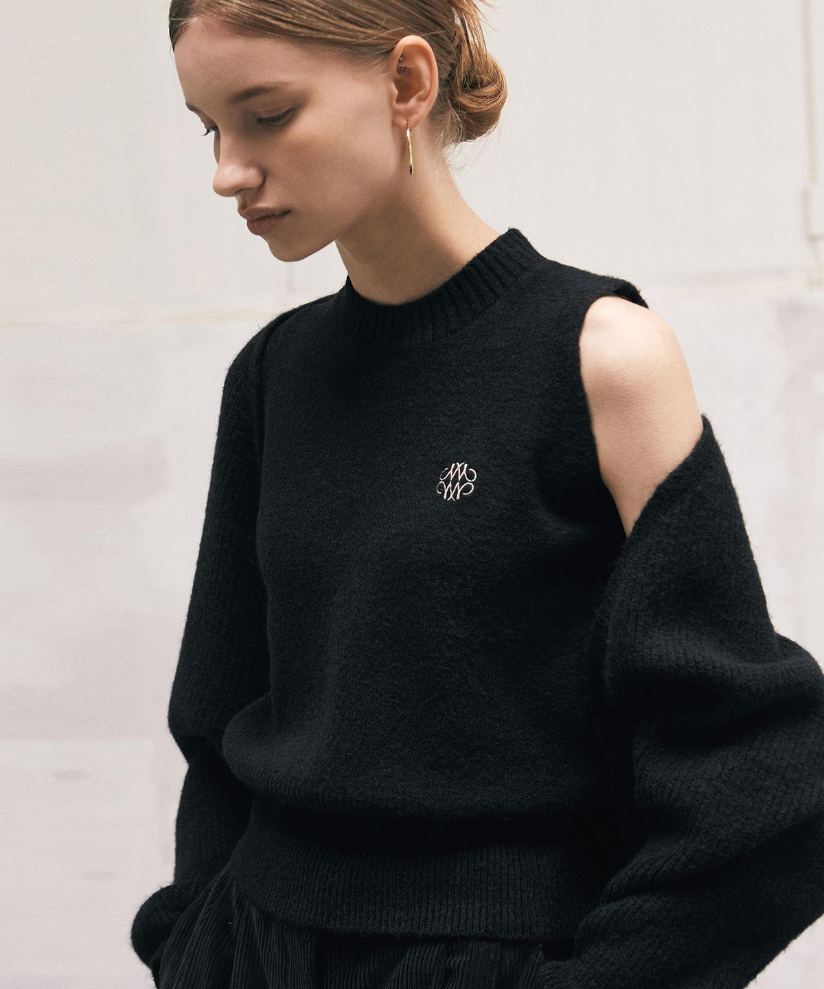 닉앤니콜(NICK&NICOLE) NICOLE BOLERO KNIT SET UP_BLACK