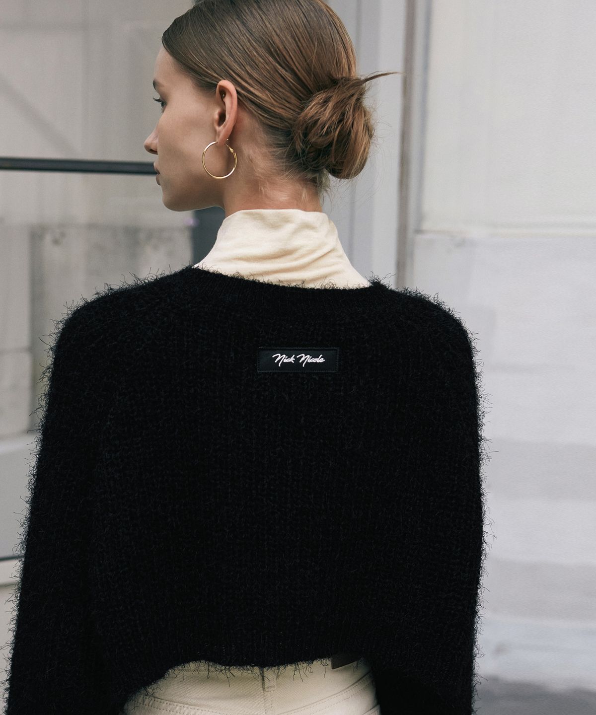 닉앤니콜(NICK&NICOLE) NICOLE BOUCLE BOLERO CARDIGAN_BLACK