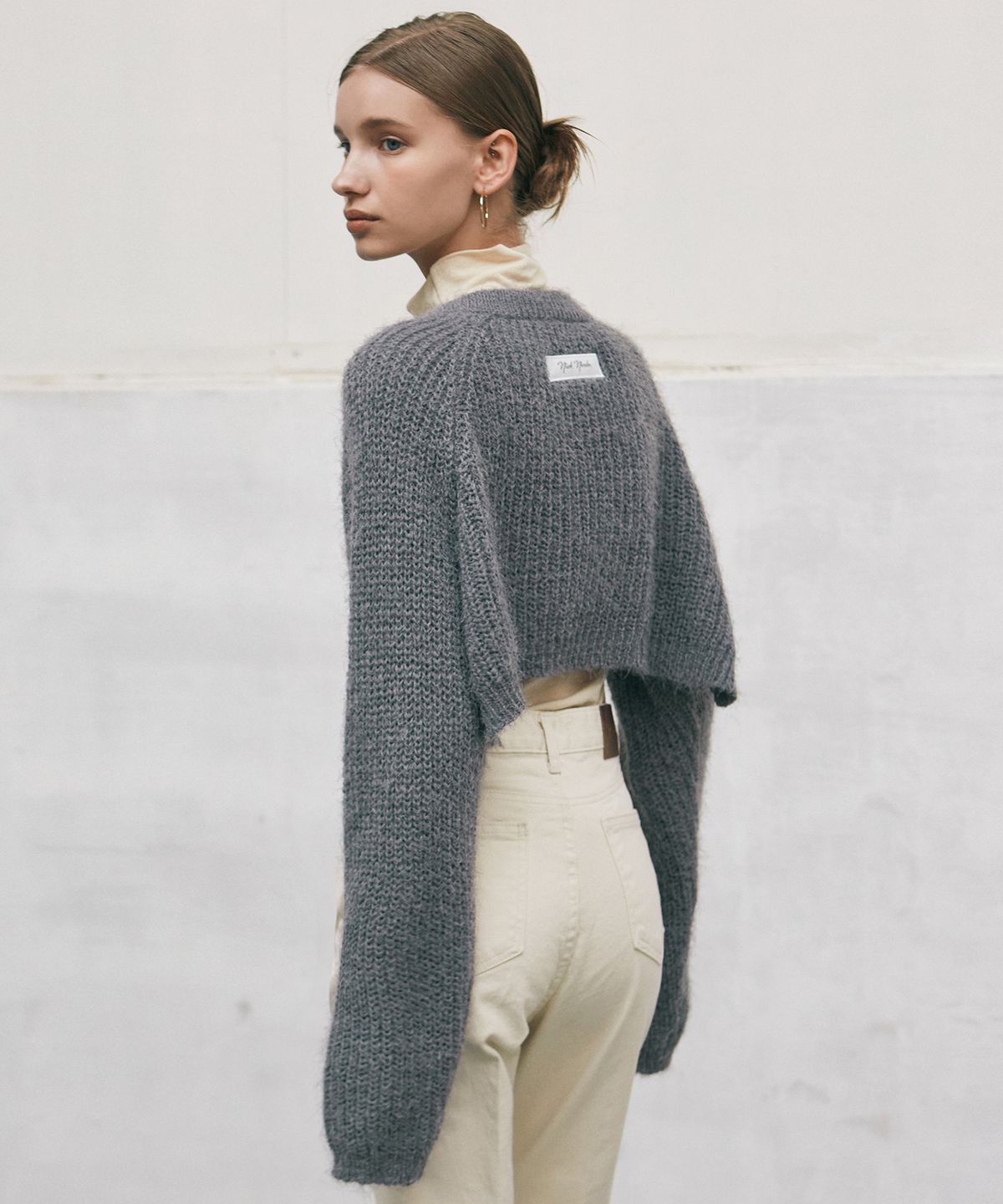 닉앤니콜(NICK&NICOLE) NICOLE BOUCLE BOLERO CARDIGAN_GRAY