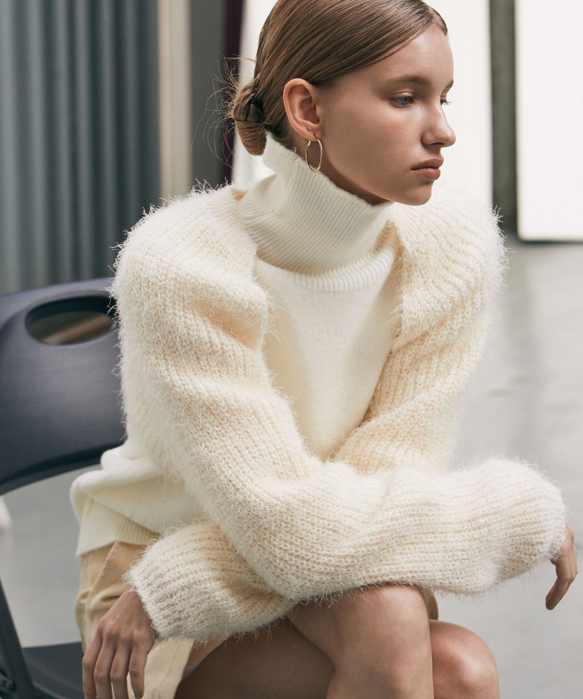 닉앤니콜(NICK&NICOLE) NICOLE BOUCLE BOLERO CARDIGAN_LIGHT BEIGE
