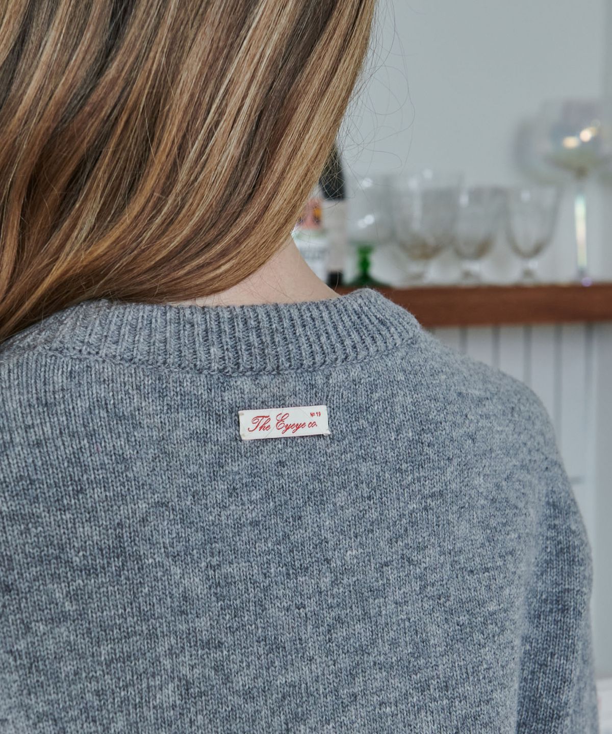 아이아이(EYEYE) RABBIT WOOL KNIT TOP_GRAY (EEOO4NTR04W)