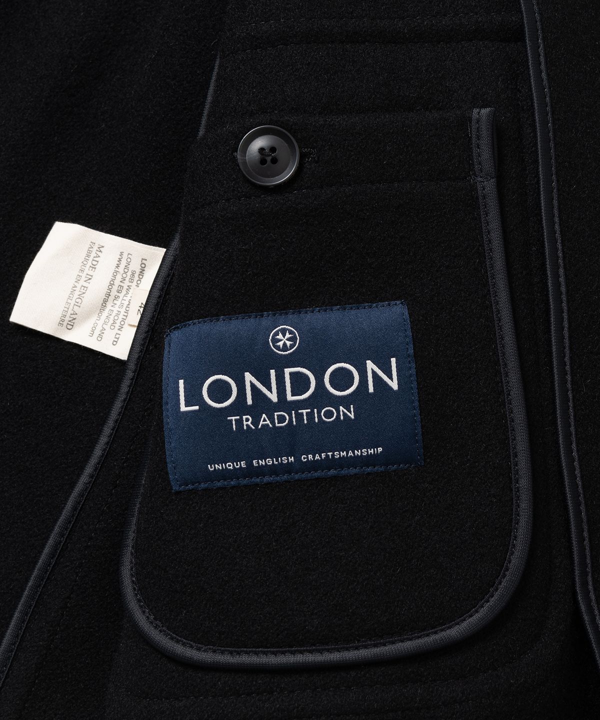 런던트레디션(LONDONTRADITION) Jackson Mens Short Jacket - Black 6999