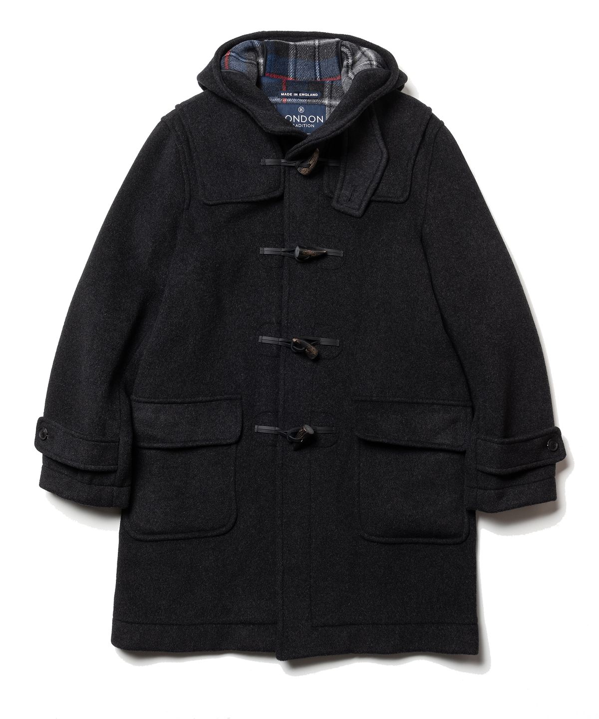 런던트레디션(LONDONTRADITION) Mens Erica Duffle Coat - Charcoal Mcrae 182