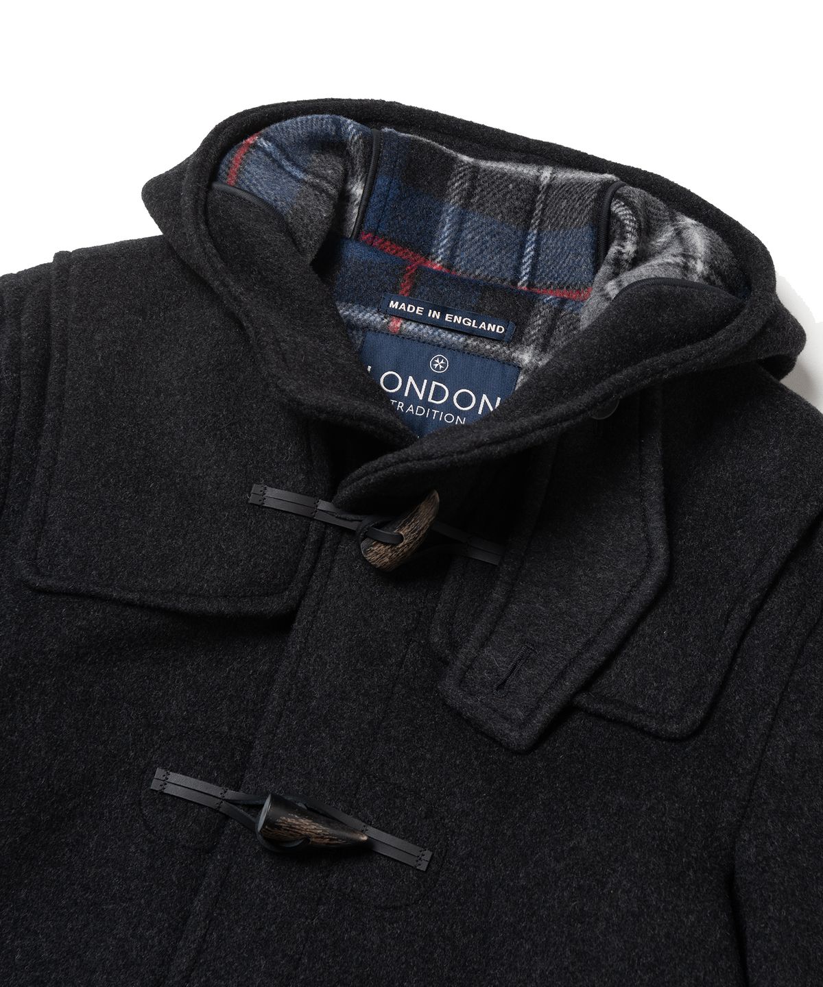 런던트레디션(LONDONTRADITION) Mens Erica Duffle Coat - Charcoal Mcrae 182