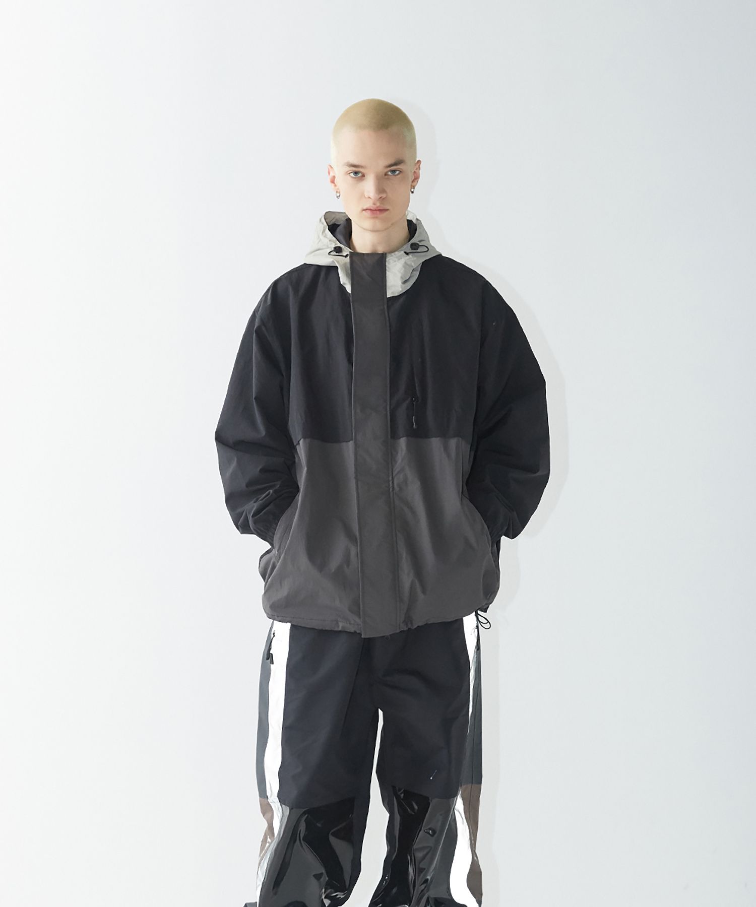 MUSINSA | BSRABBIT wide hooded jacket black