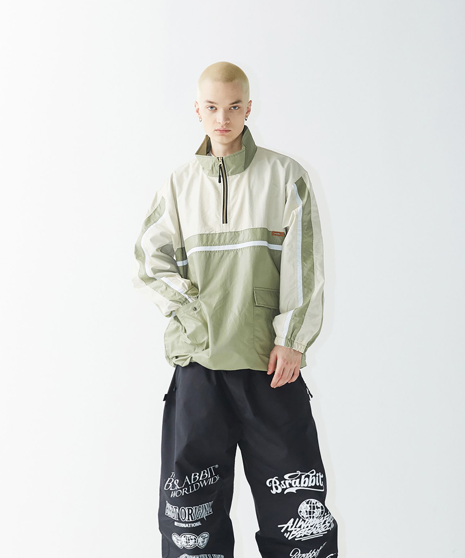 MUSINSA公式 | BSRABBIT RTR Anorak Jacket Cream Light Khaki