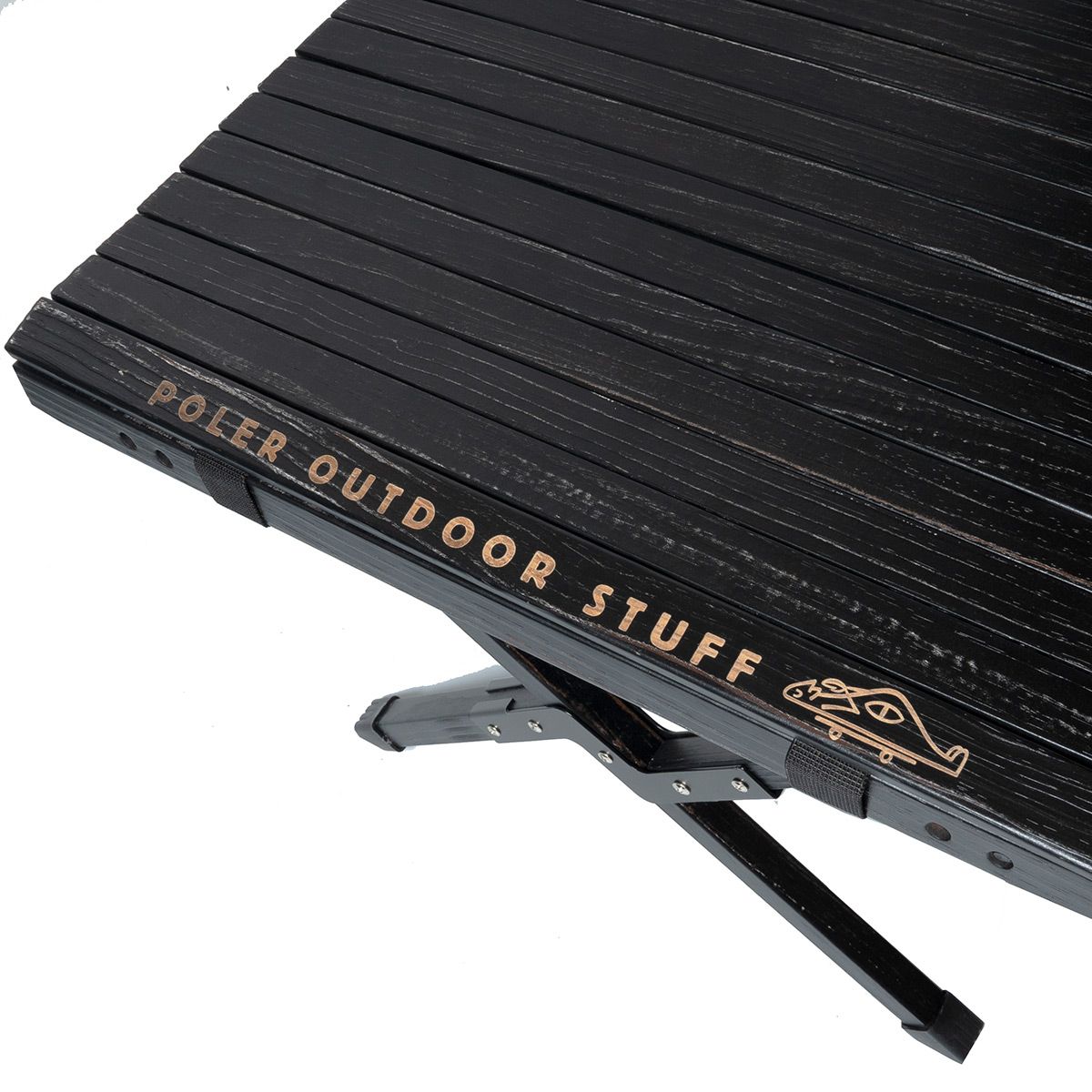 폴러스터프(POLERSTUFF) AJUSTABLE ROLLTOP WOOD TABLE RETRO BLACK