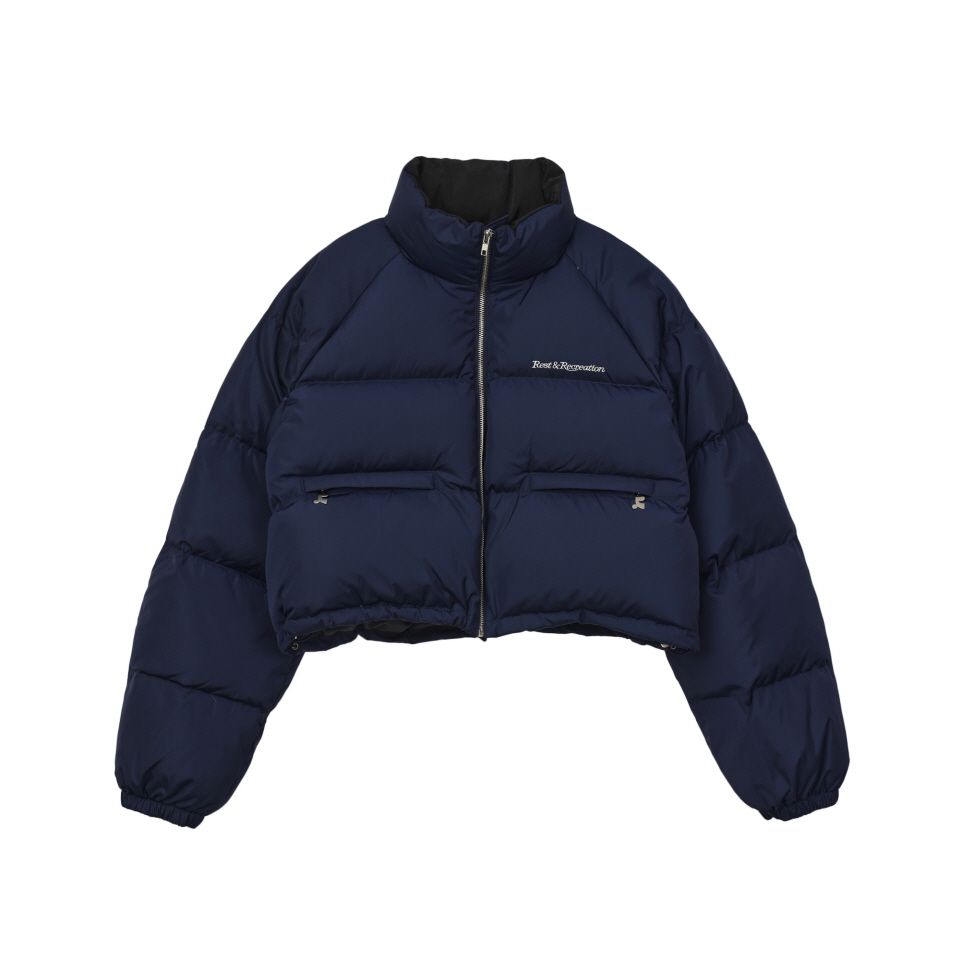 MUSINSA | REST&RECREATION RR DOWN SHORT JACKET - NAVY