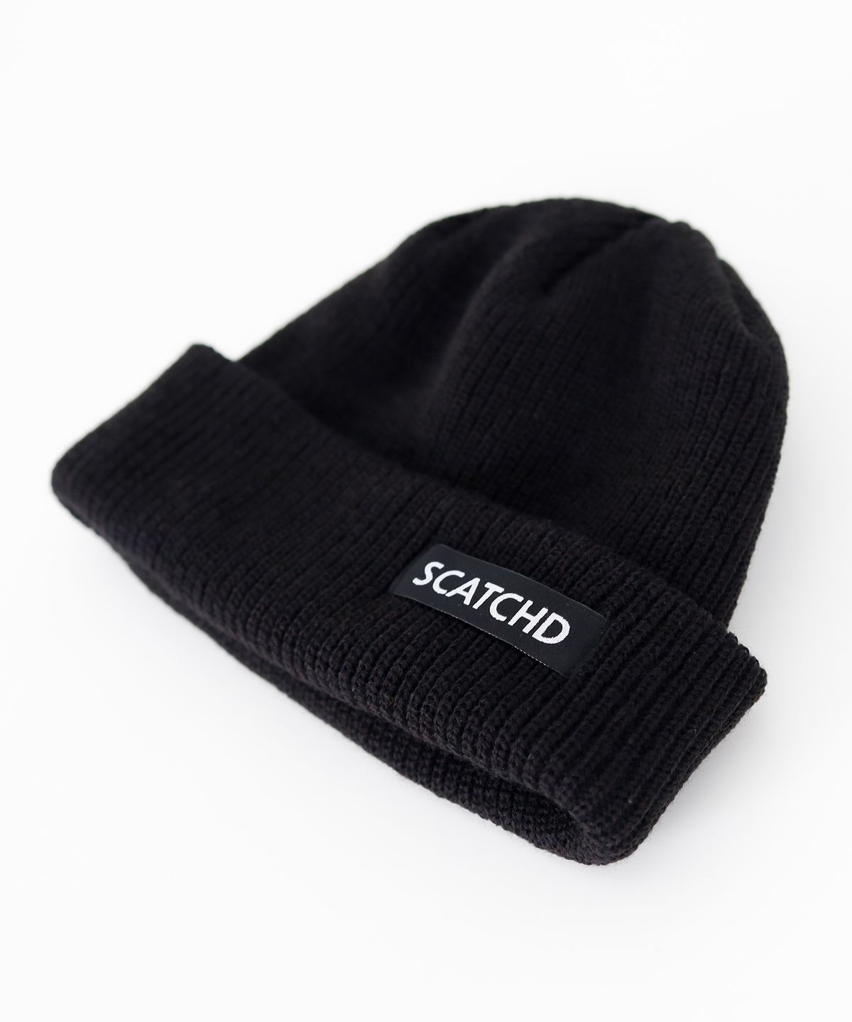스캐치드(SCATCHD) 로고 라벨 숏비니 블랙