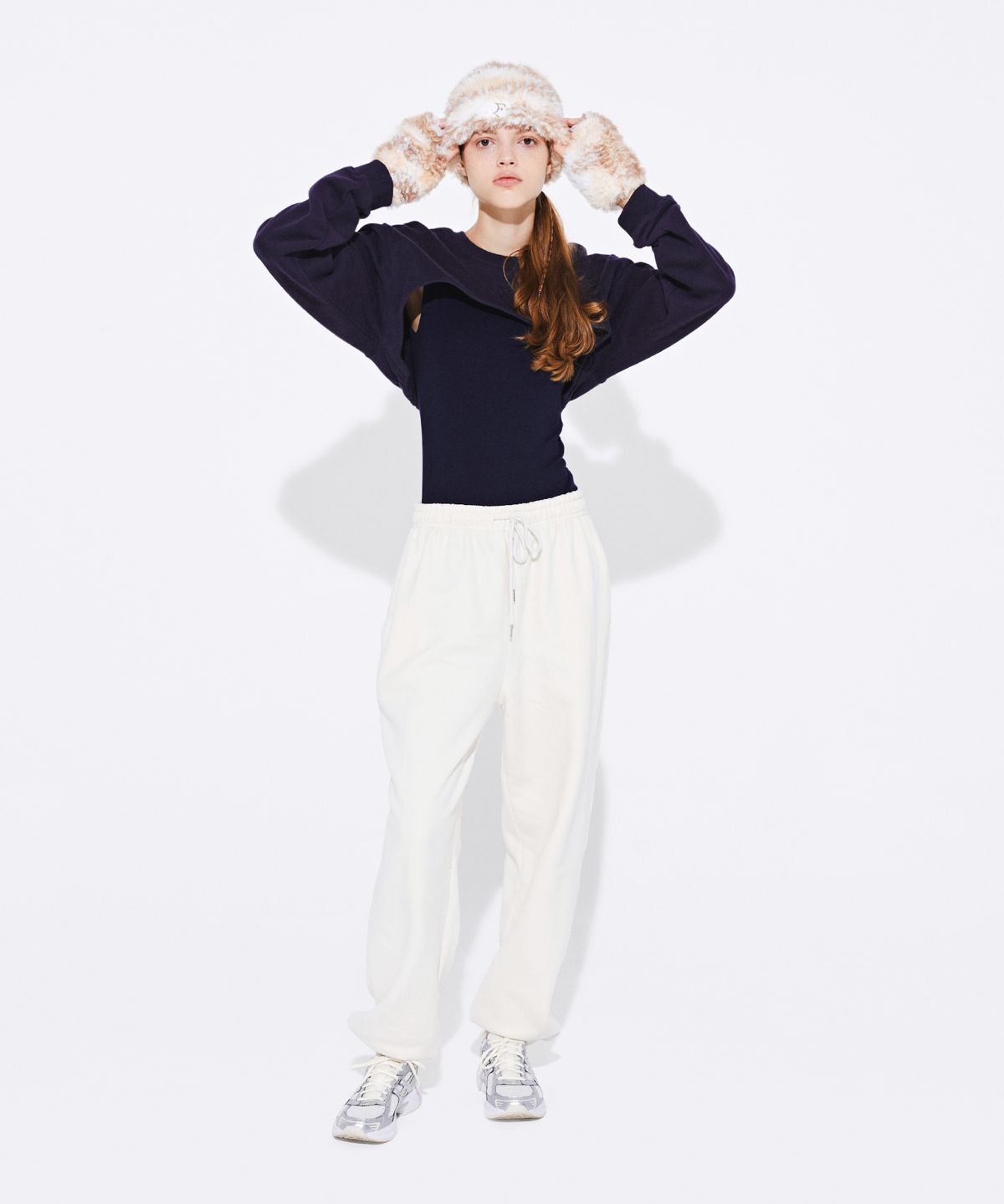 꾸아페(QUAFE) [기모] REVERSIBLE BOLERO MTM_Navy