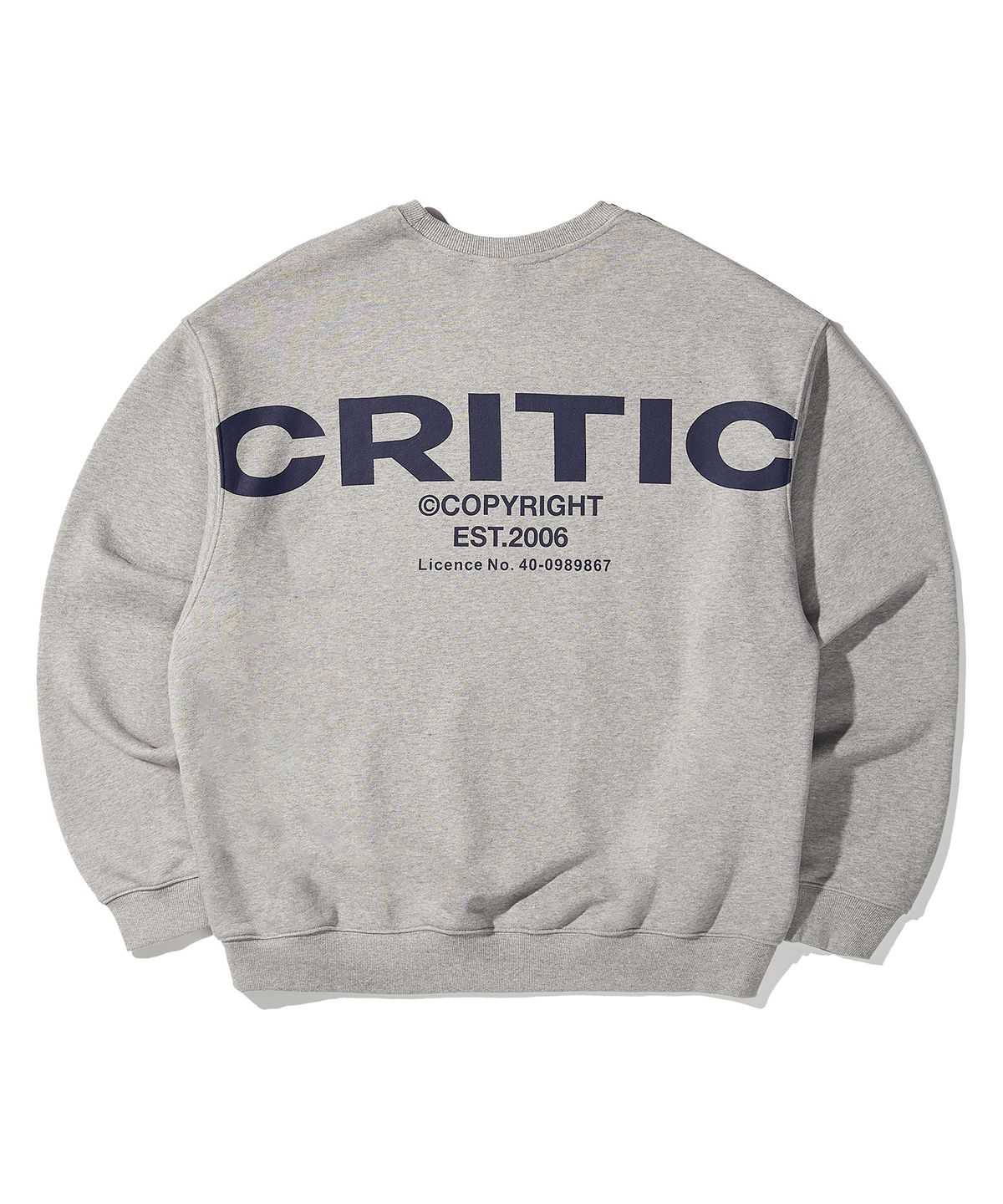 크리틱(CRITIC) OG Logo Sweatshirt Melange Grey