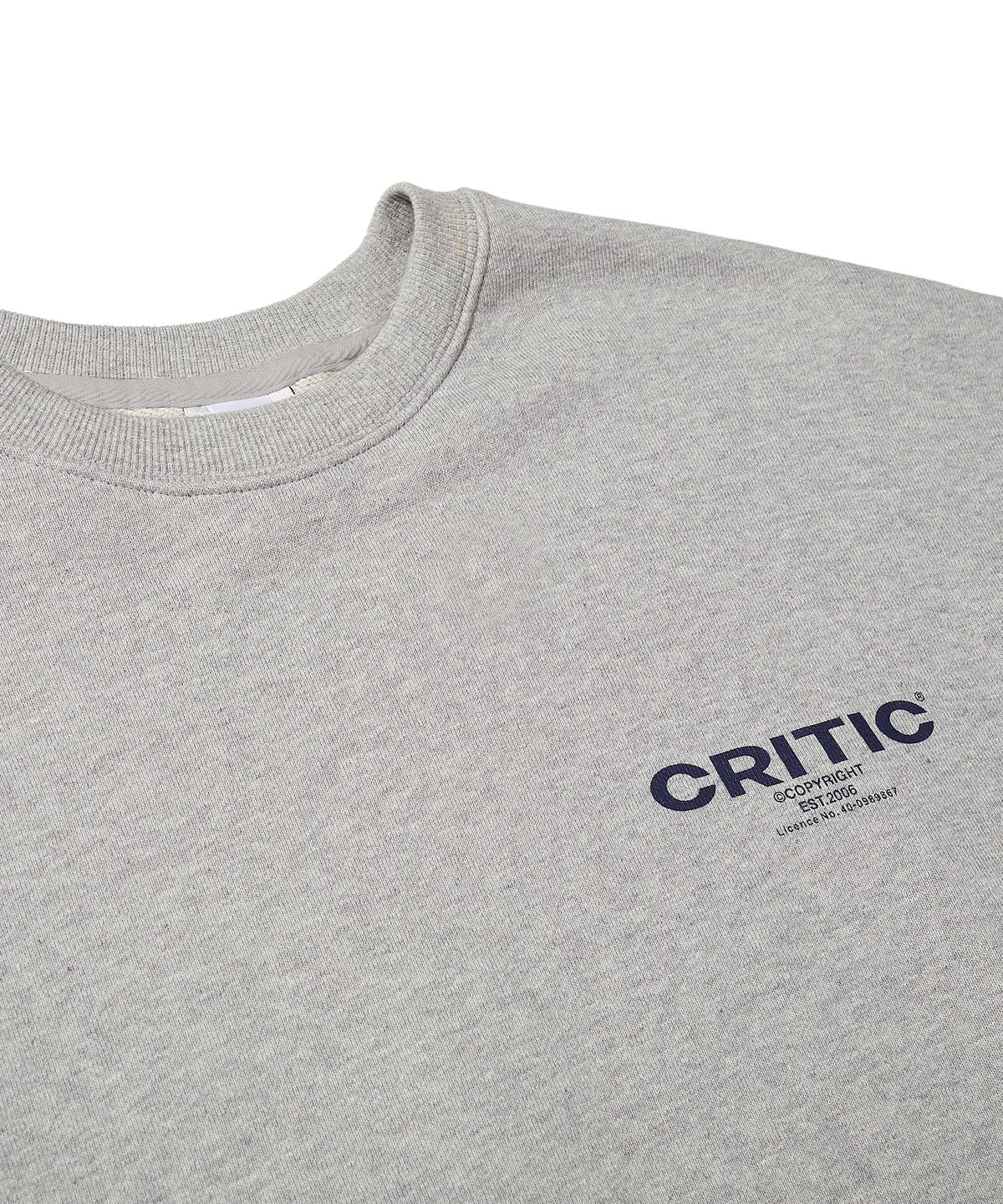 크리틱(CRITIC) OG Logo Sweatshirt Melange Grey
