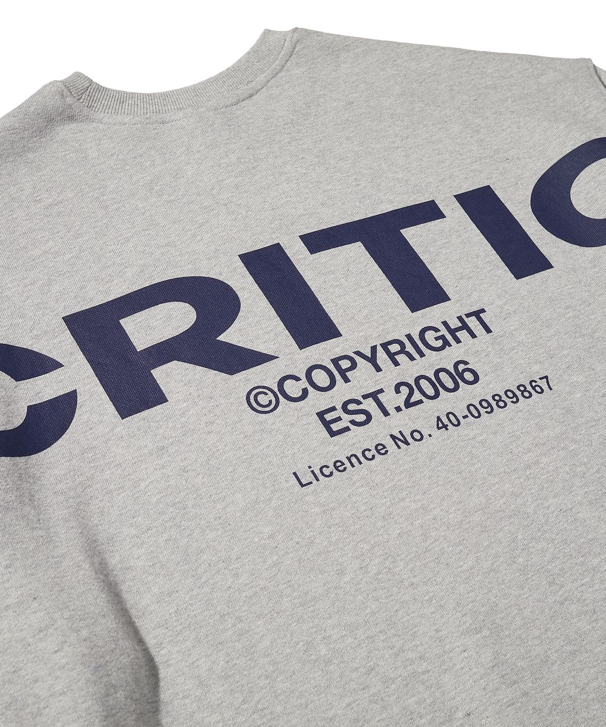 크리틱(CRITIC) OG Logo Sweatshirt Melange Grey