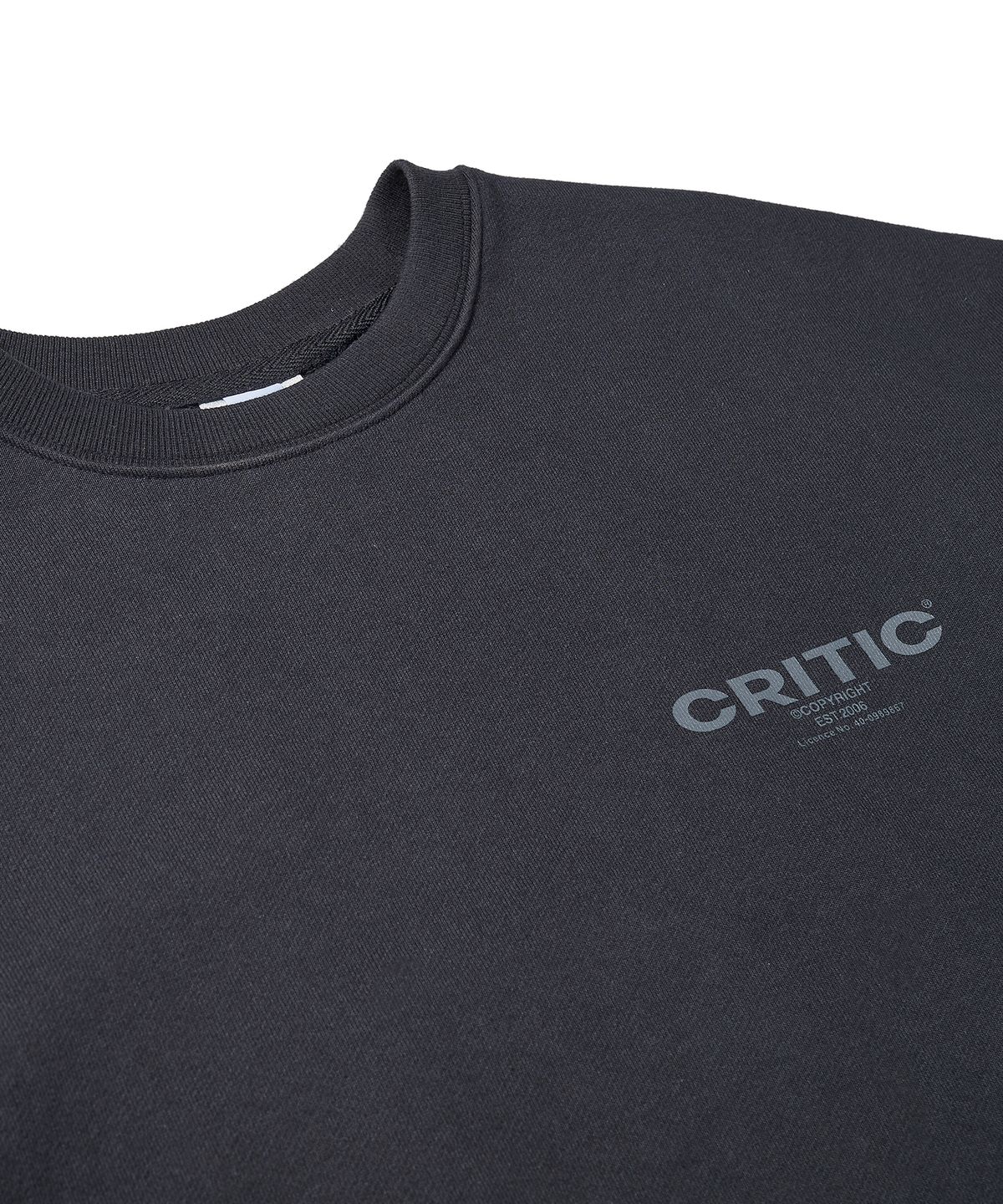 크리틱(CRITIC) OG Logo Sweatshirt Charcoal
