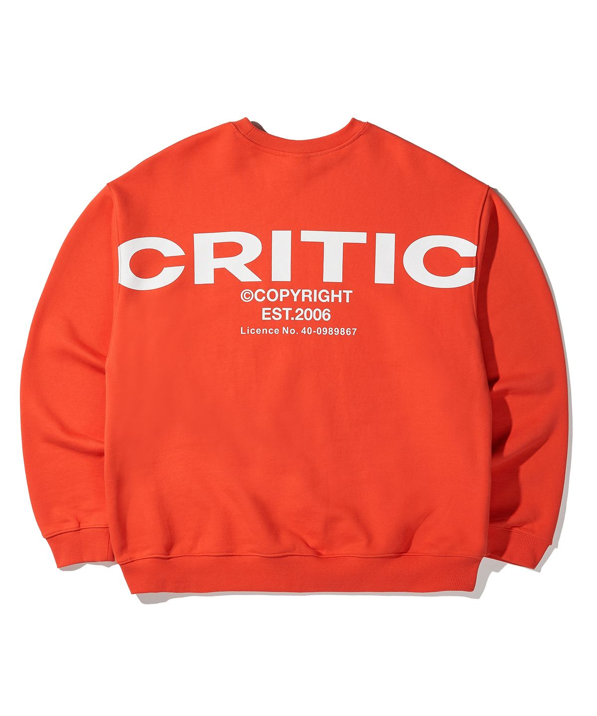 크리틱(CRITIC) OG Logo Sweatshirt Orange