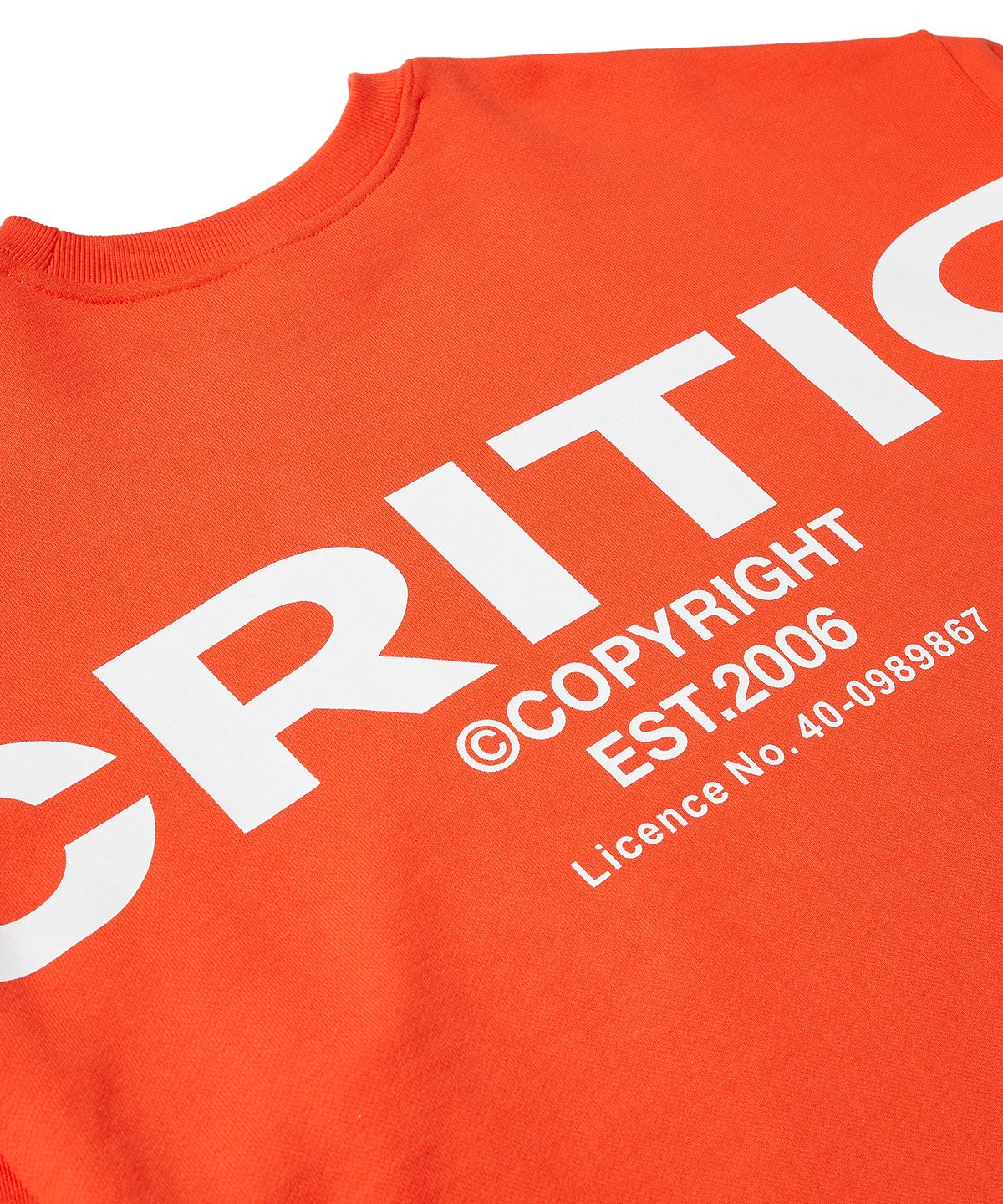크리틱(CRITIC) OG Logo Sweatshirt Orange