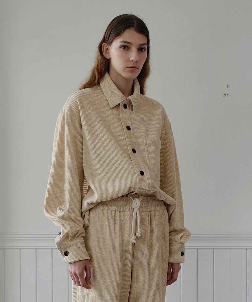 ★MUSINSA STANDARD★ Oversized corduroy shirt cream MMBSH701 MUSINSA | MUSINSA STANDARD Oversized Corduroy Shirt [Cream]