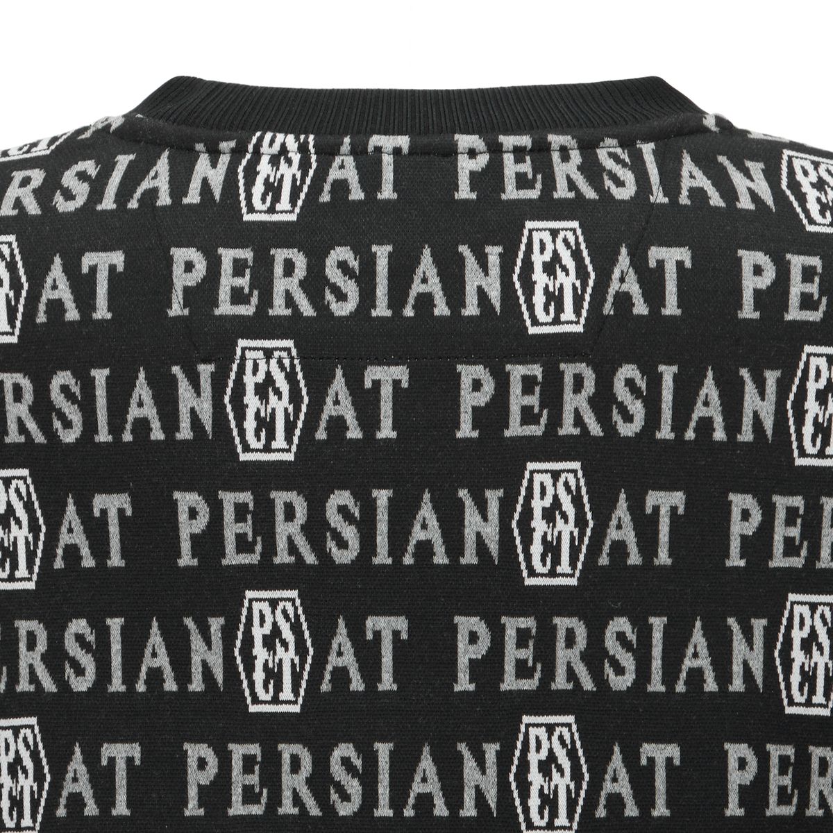 페르시안캣 골프(PERSIANCAT GOLF) WOMEN 로고 자가드 니트 블랙