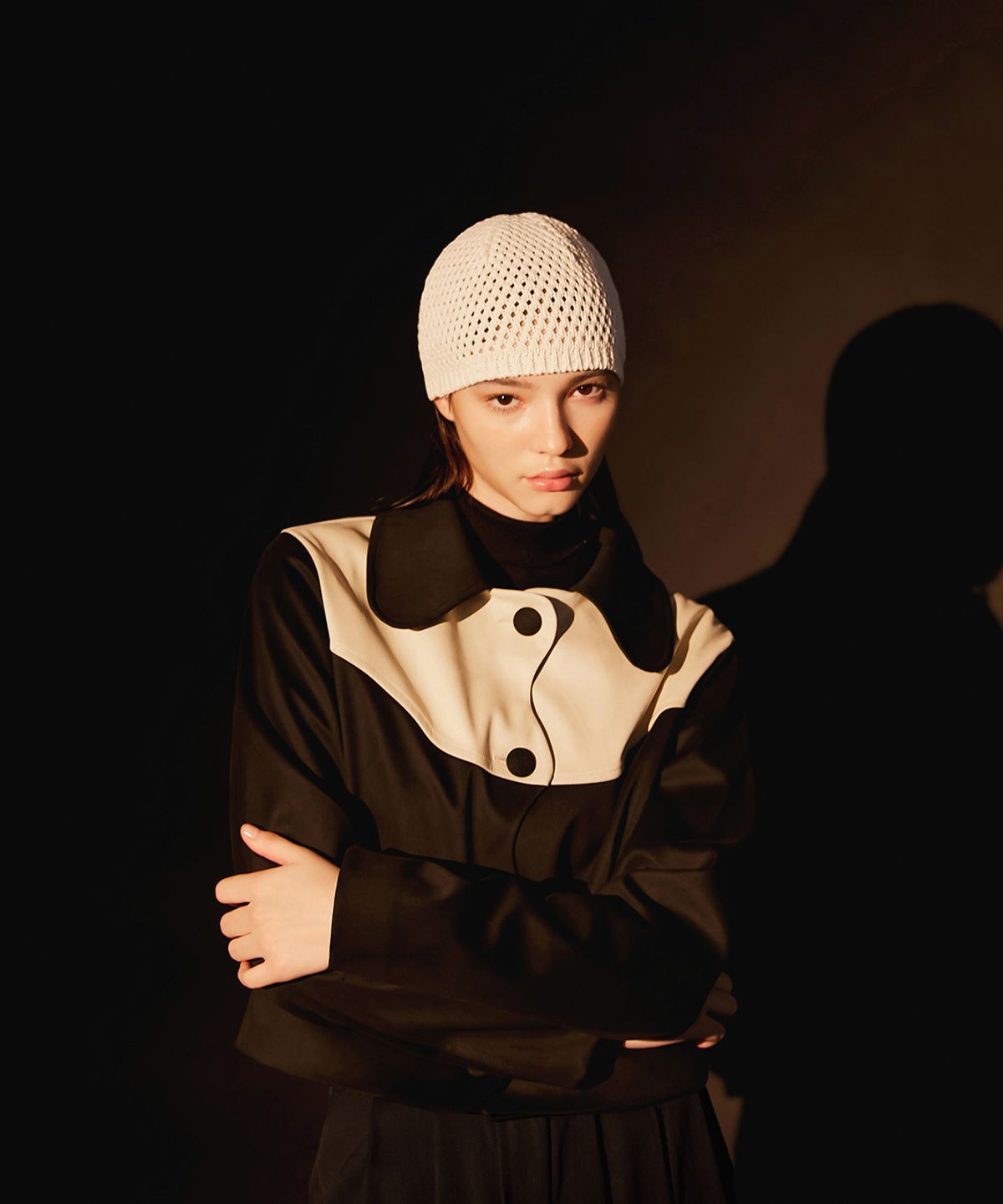 플레어업(FLAREUP) riri 5.Gauge Knit Beanie - Cream (FL-723)