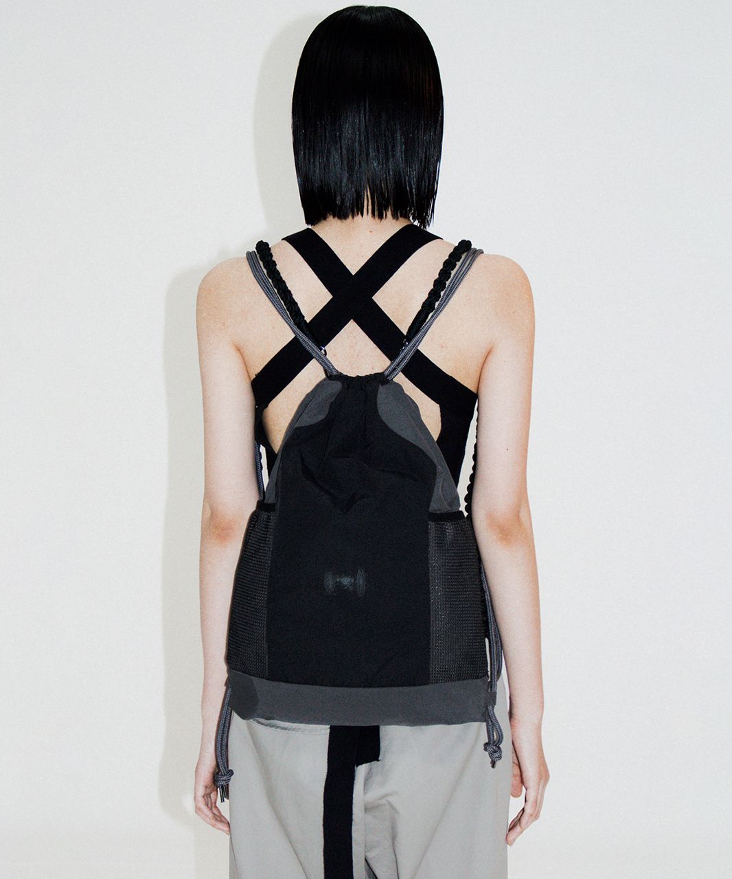 ☆送料・関税込☆FLARE UP★Wave Handmade Gym Sack★ MUSINSA | FLAREUP Wave Handmade Gym Sack - Black (FL-724)
