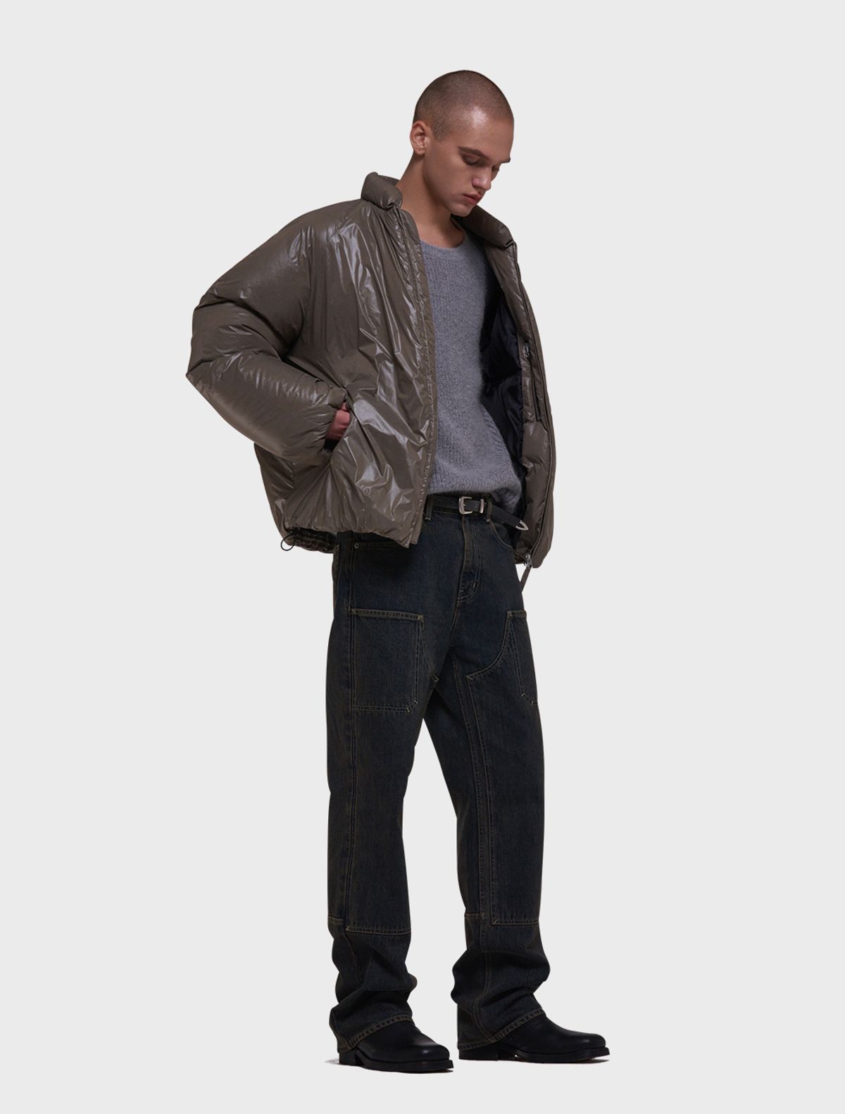 데호(DEHO) NYLON DOWN JACKET [Olive]